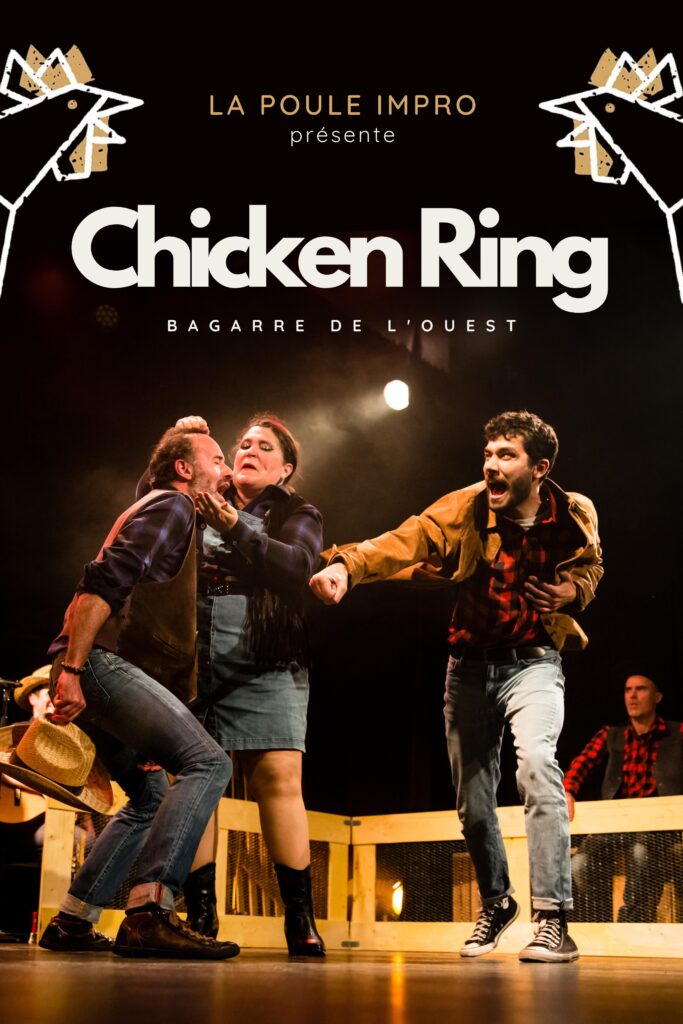 Affiche du spectacle d'improvisation Chicken Ring de La Poule